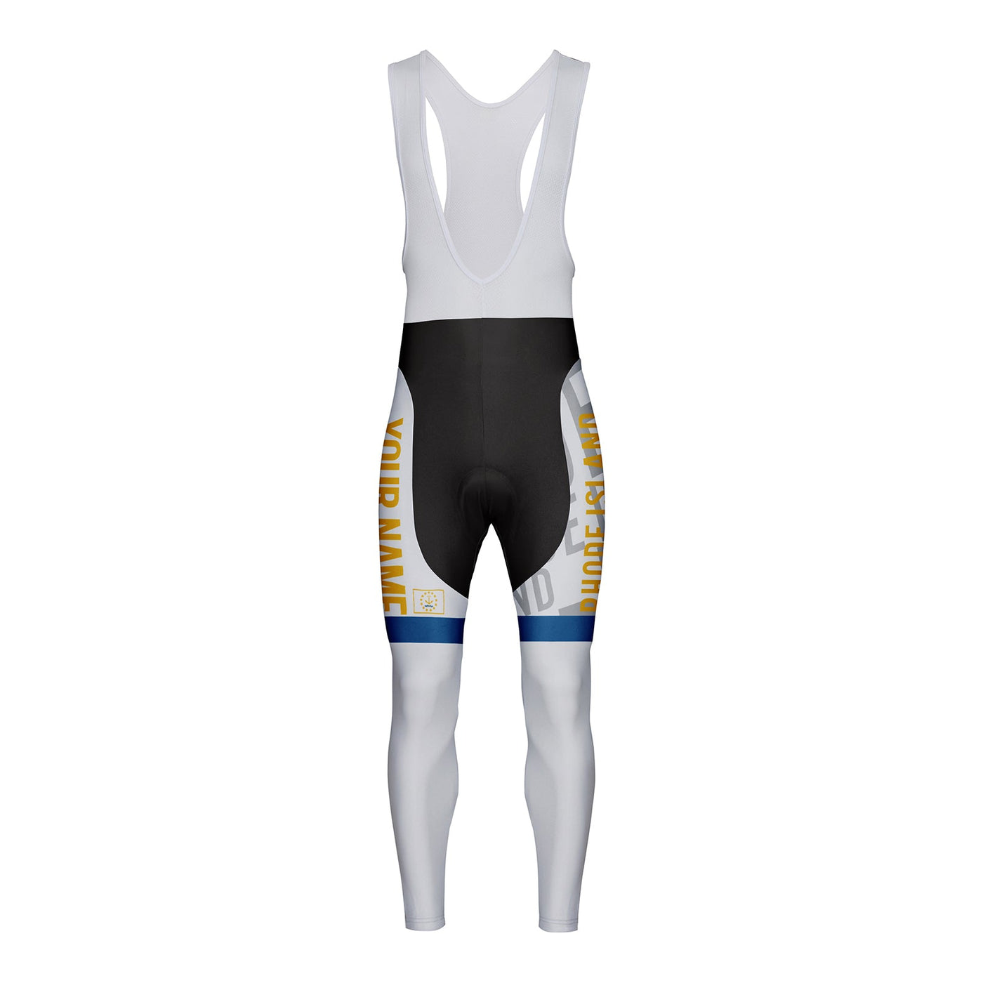 Customized Rhode Island Unisex Thermal Fleece Cycling Bib Tights Long Pants