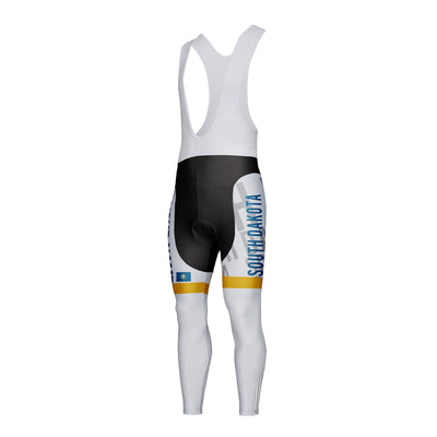 Customized South Dakota Unisex Thermal Fleece Cycling Bib Tights Long Pants