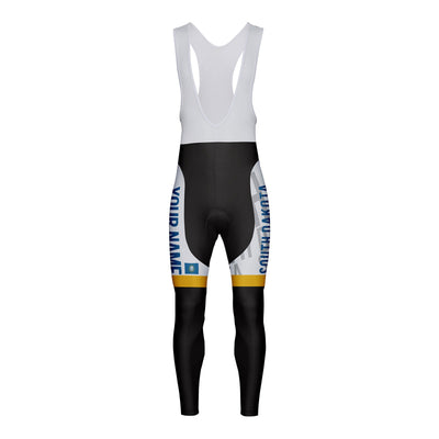 Customized South Dakota Unisex Thermal Fleece Cycling Bib Tights Long Pants