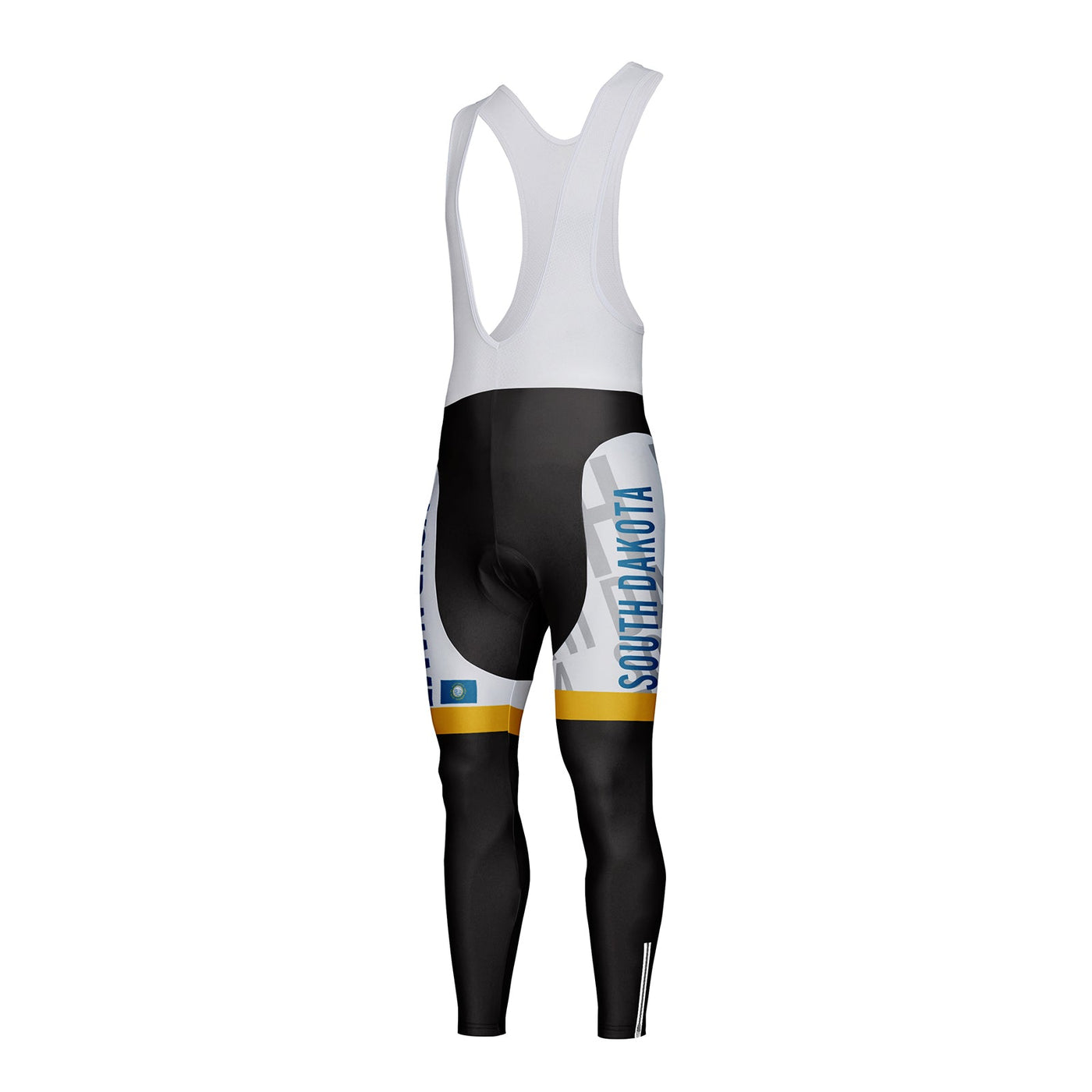 Customized South Dakota Unisex Thermal Fleece Cycling Bib Tights Long Pants