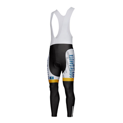 Customized South Dakota Unisex Thermal Fleece Cycling Bib Tights Long Pants