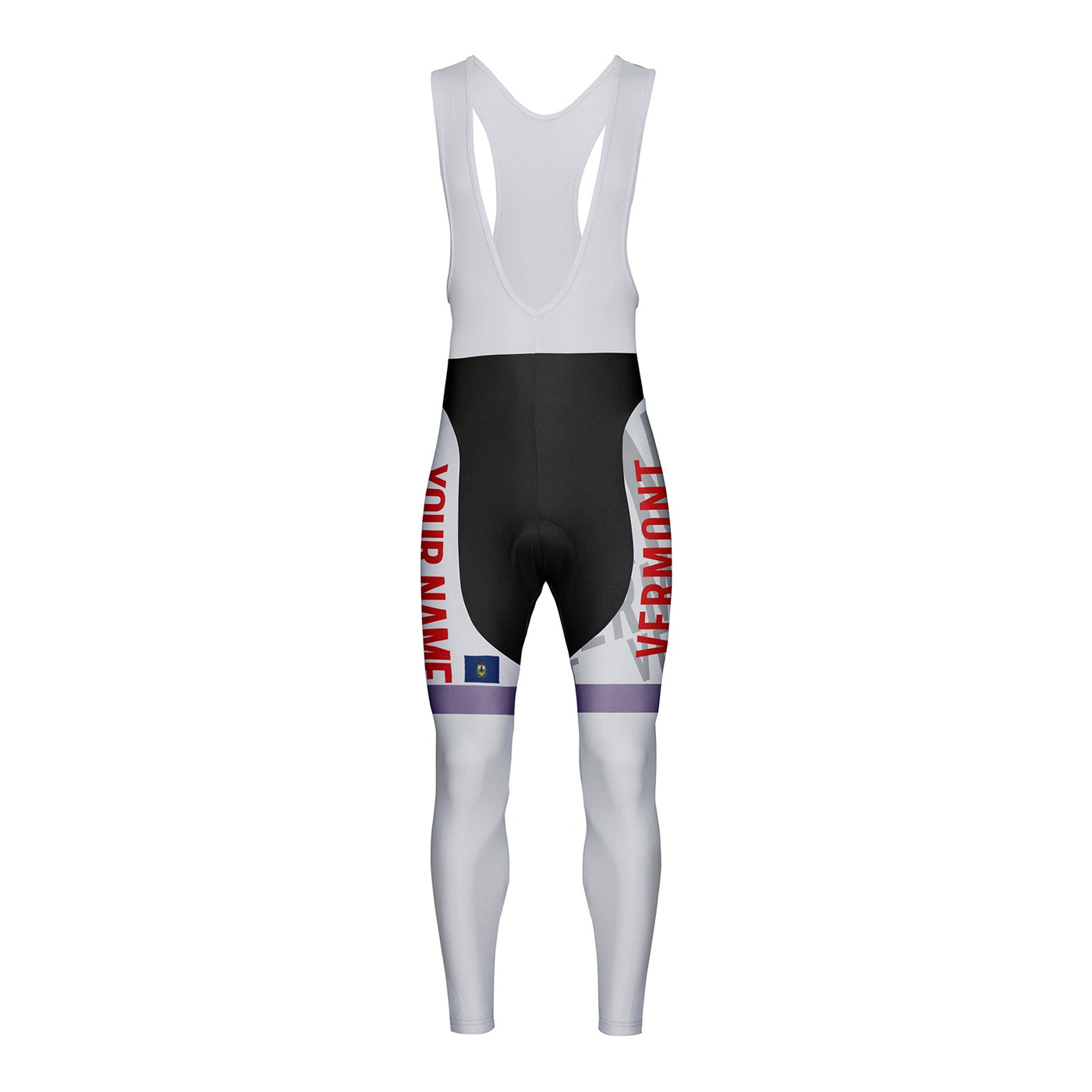 Customized Vermont Unisex Thermal Fleece Cycling Bib Tights Long Pants