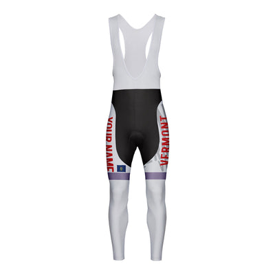 Customized Vermont Unisex Thermal Fleece Cycling Bib Tights Long Pants