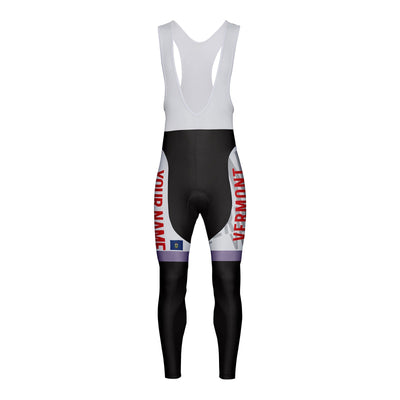 Customized Vermont Unisex Thermal Fleece Cycling Bib Tights Long Pants