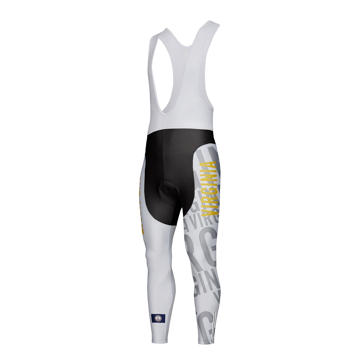 Customized Virginia Unisex Thermal Fleece Cycling Bib Tights Long Pants