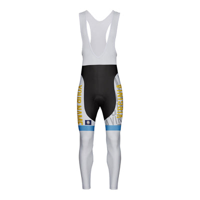 Customized Virginia Unisex Thermal Fleece Cycling Bib Tights Long Pants