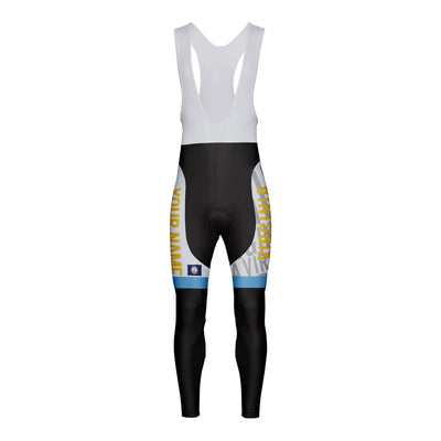 Customized Virginia Unisex Thermal Fleece Cycling Bib Tights Long Pants