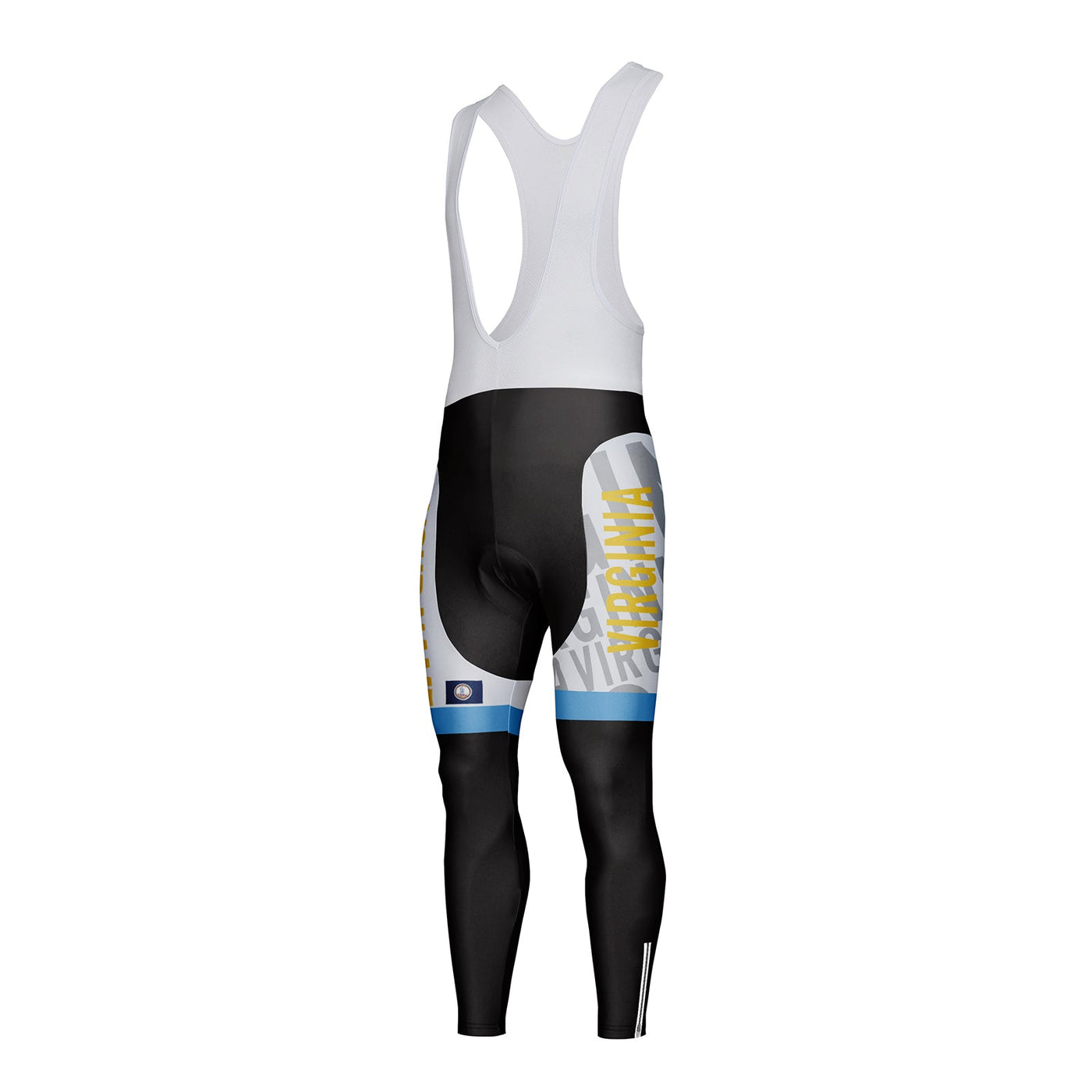 Customized Virginia Unisex Thermal Fleece Cycling Bib Tights Long Pants