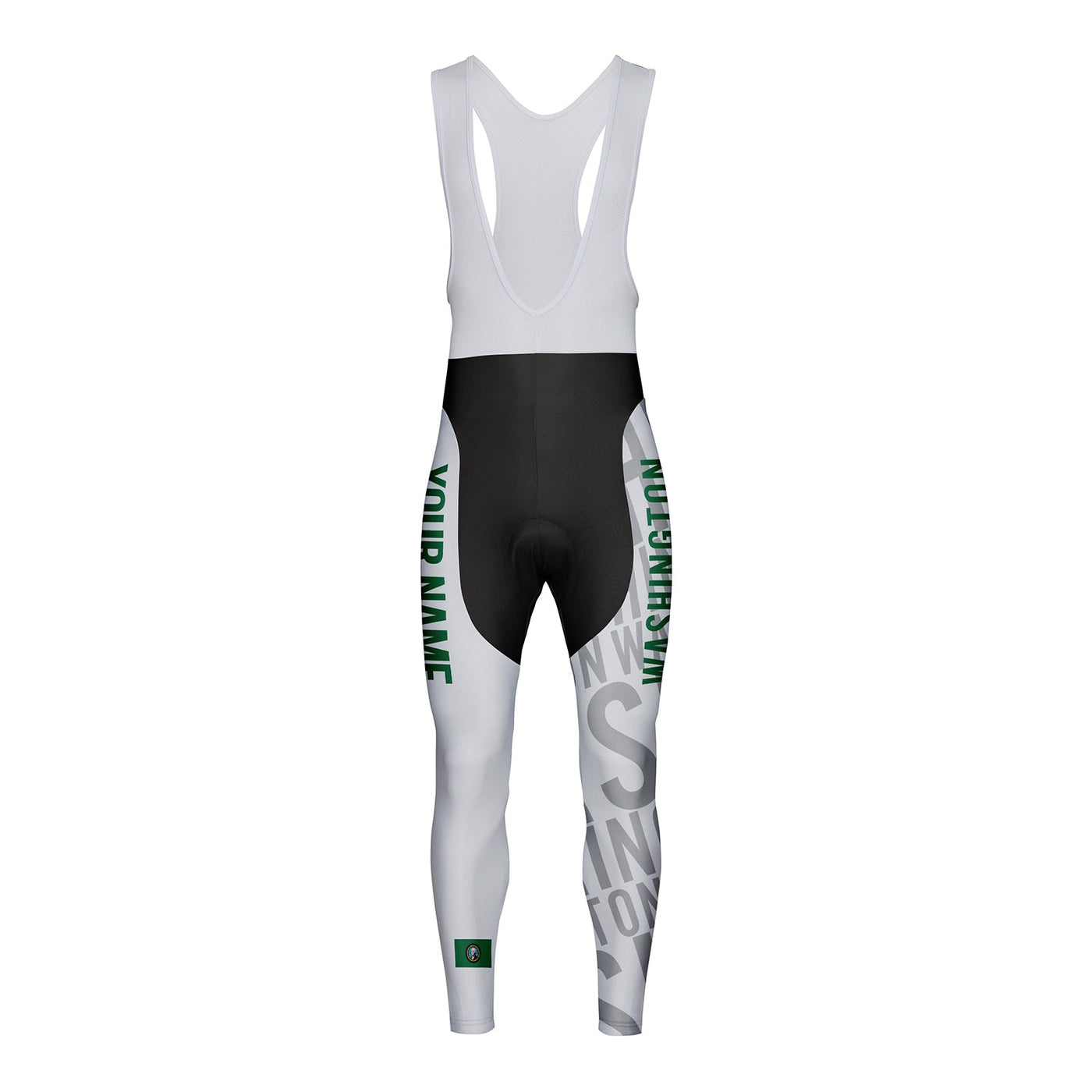 Customized Washington Unisex Thermal Fleece Cycling Bib Tights Long Pants