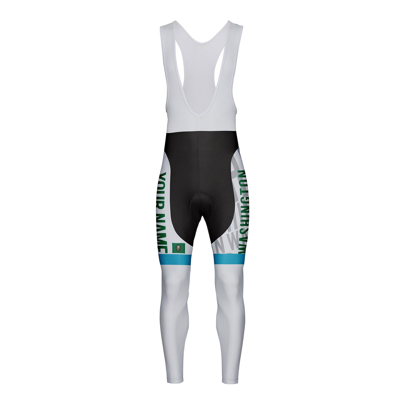 Customized Washington Unisex Thermal Fleece Cycling Bib Tights Long Pants