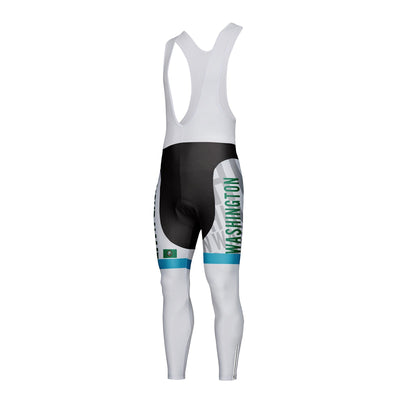 Customized Washington Unisex Thermal Fleece Cycling Bib Tights Long Pants