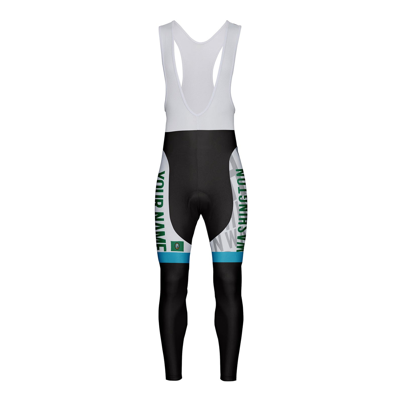 Customized Washington Unisex Thermal Fleece Cycling Bib Tights Long Pants