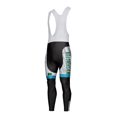 Customized Washington Unisex Thermal Fleece Cycling Bib Tights Long Pants