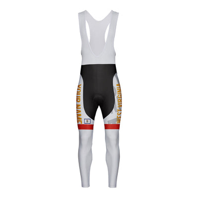 Customized West Virginia Unisex Thermal Fleece Cycling Bib Tights Long Pants