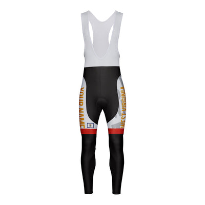Customized West Virginia Unisex Thermal Fleece Cycling Bib Tights Long Pants