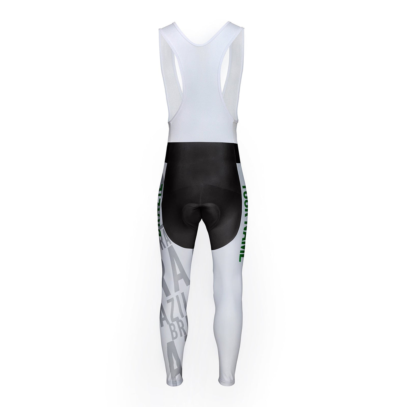 Customized Brazil Unisex Thermal Fleece Cycling Bib Tights Long Pants