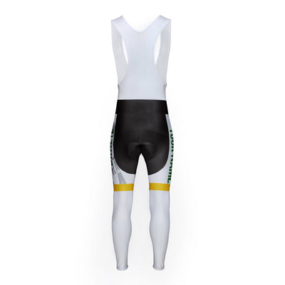 Customized Brazil Unisex Thermal Fleece Cycling Bib Tights Long Pants