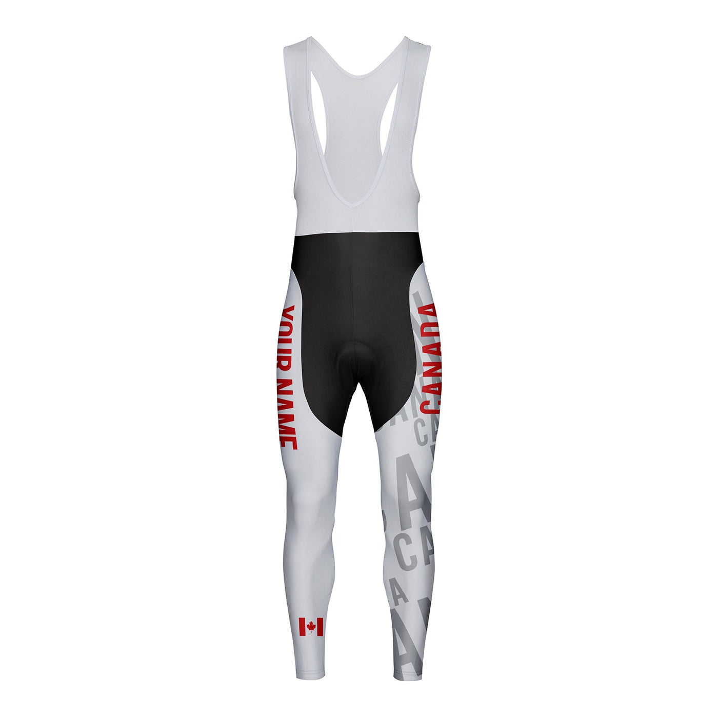 Customized Canada Unisex Thermal Fleece Cycling Bib Tights Long Pants