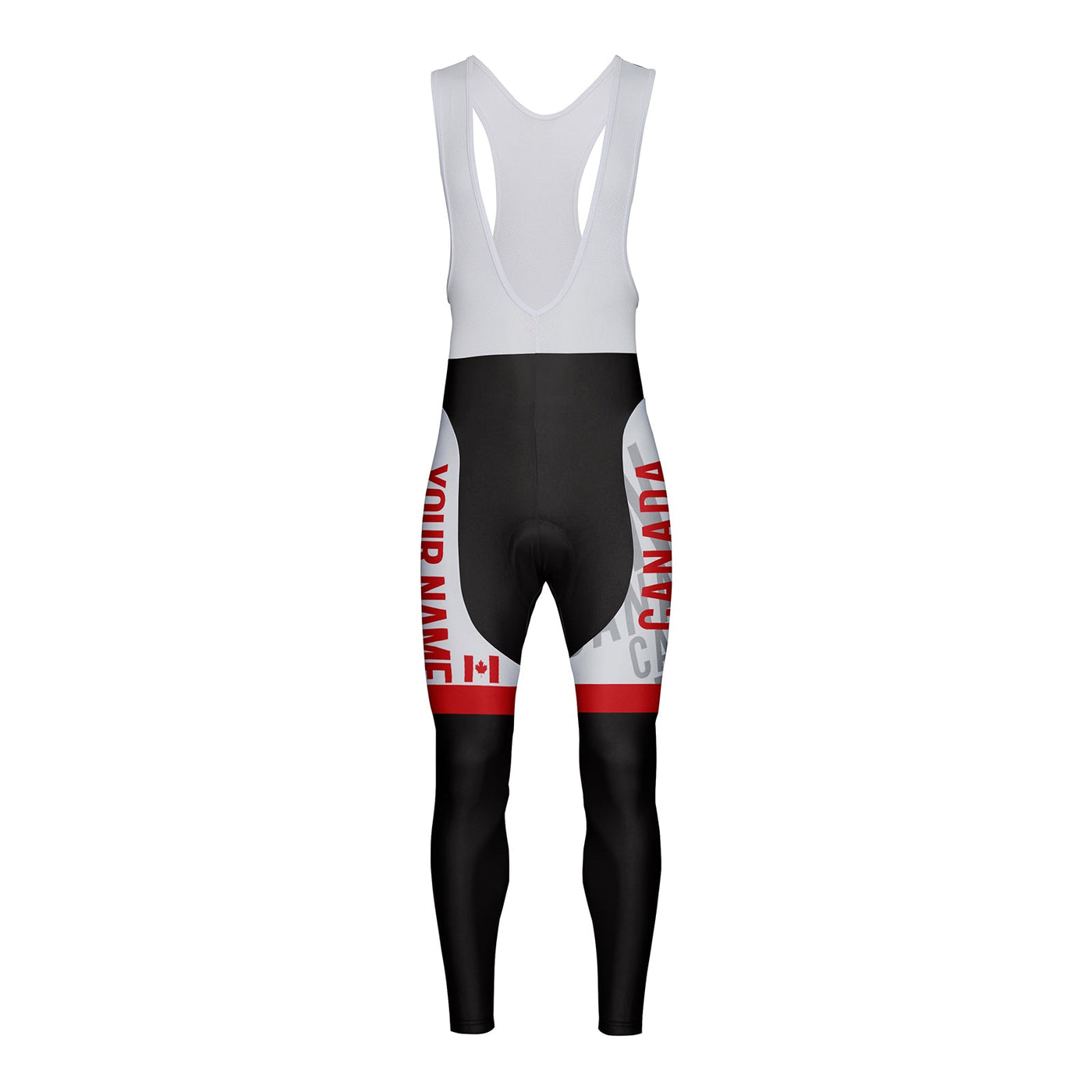 Customized Canada Unisex Thermal Fleece Cycling Bib Tights Long Pants