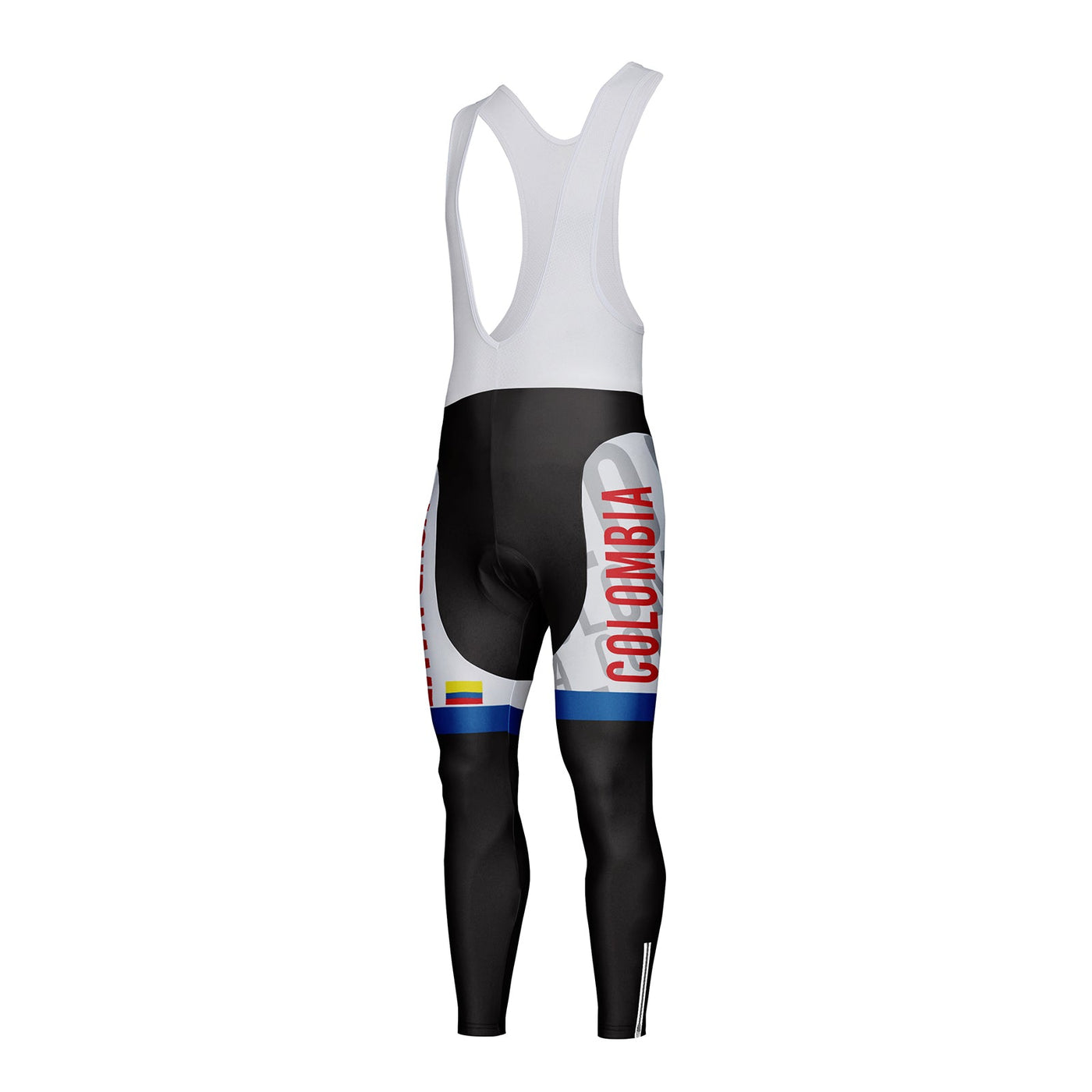 Customized Colombia Unisex Thermal Fleece Cycling Bib Tights Long Pants