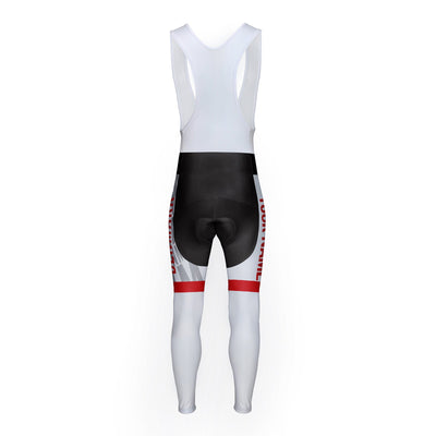 Customized Denmark Unisex Thermal Fleece Cycling Bib Tights Long Pants