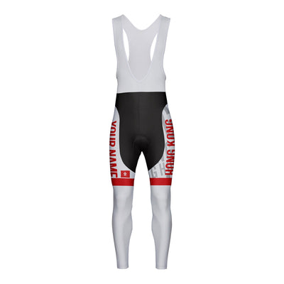 Customized Hong Kong Unisex Thermal Fleece Cycling Bib Tights Long Pants