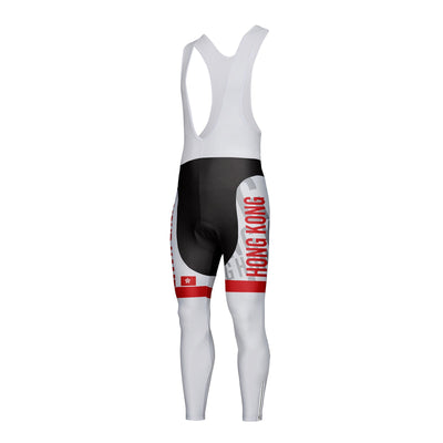 Customized Hong Kong Unisex Thermal Fleece Cycling Bib Tights Long Pants