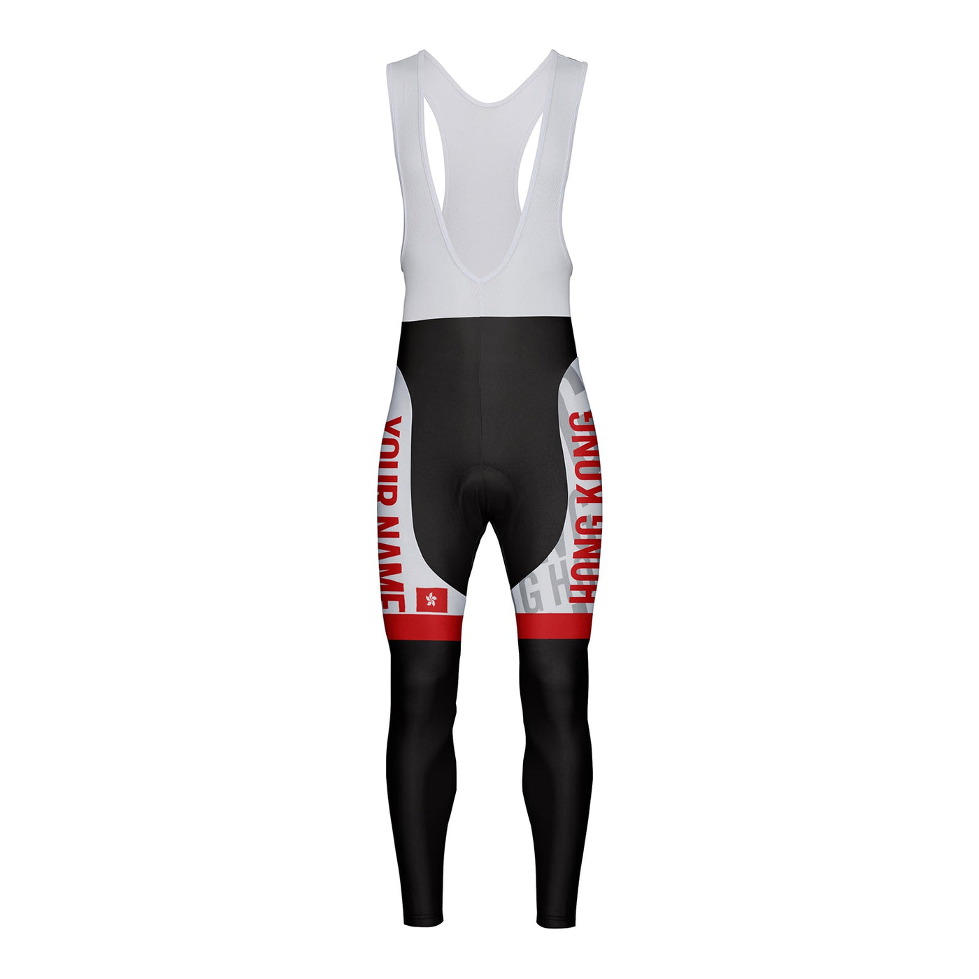 Customized Hong Kong Unisex Thermal Fleece Cycling Bib Tights Long Pants