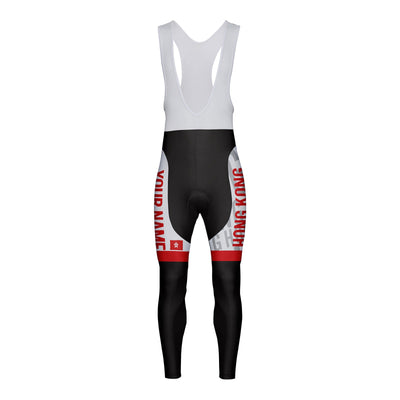 Customized Hong Kong Unisex Thermal Fleece Cycling Bib Tights Long Pants
