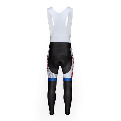 Customized Korea Unisex Thermal Fleece Cycling Bib Tights Long Pants