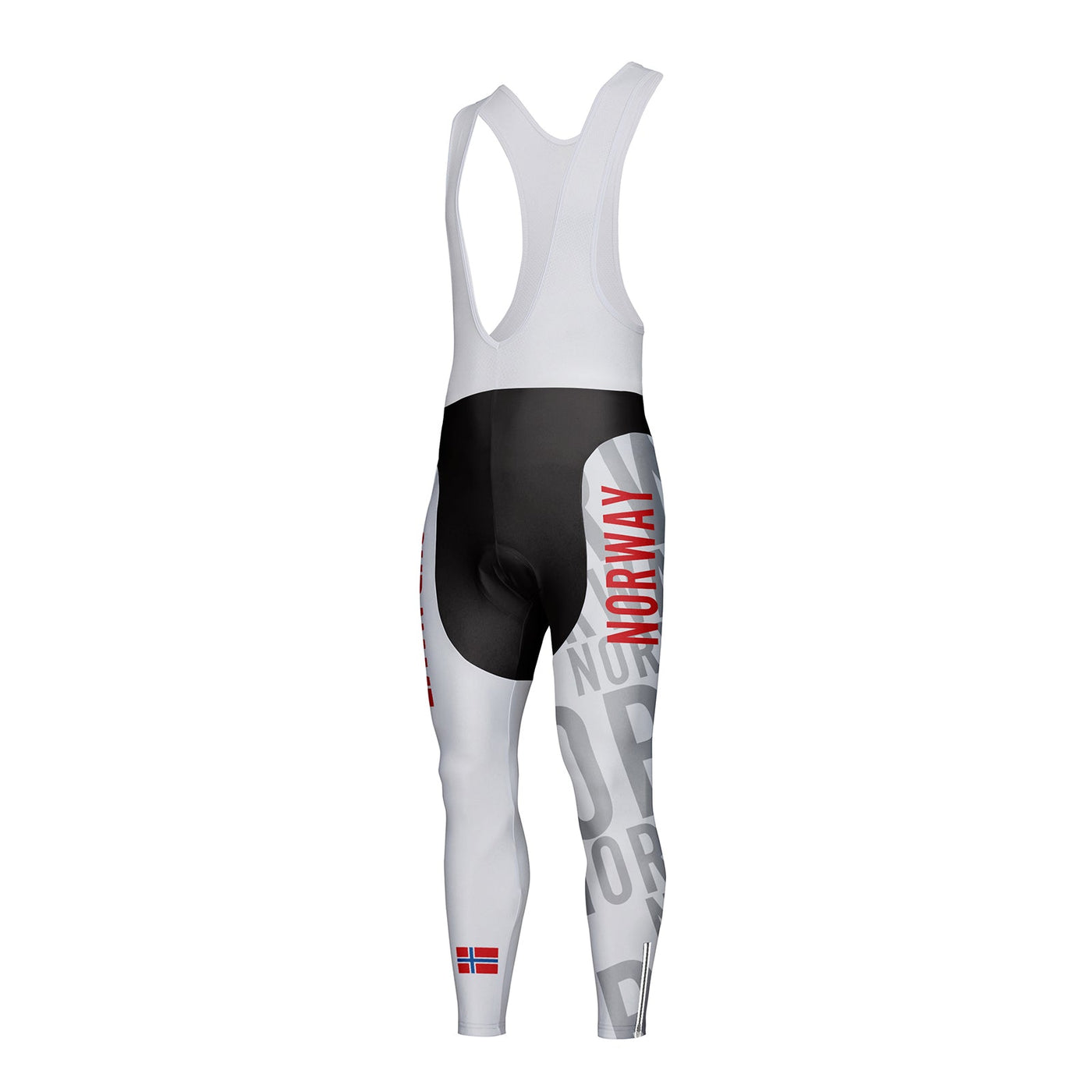 Customized Norway Unisex Thermal Fleece Cycling Bib Tights Long Pants