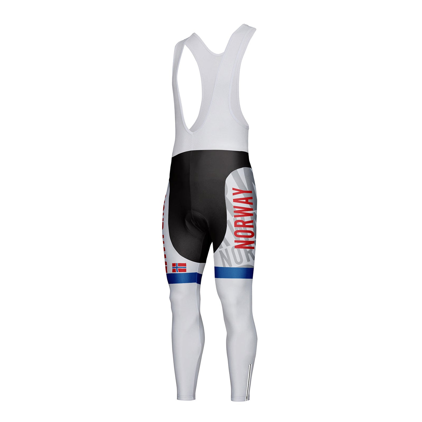 Customized Norway Unisex Thermal Fleece Cycling Bib Tights Long Pants