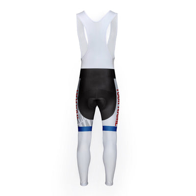 Customized Norway Unisex Thermal Fleece Cycling Bib Tights Long Pants