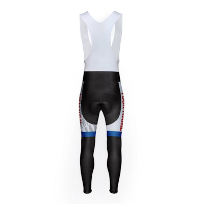Customized Norway Unisex Thermal Fleece Cycling Bib Tights Long Pants