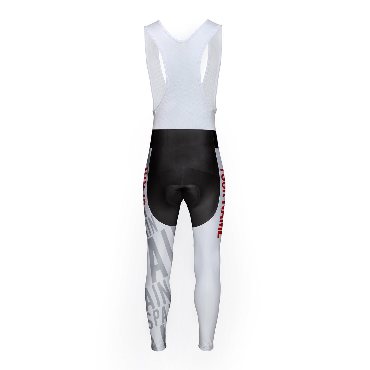 Customized Spain Unisex Thermal Fleece Cycling Bib Tights Long Pants