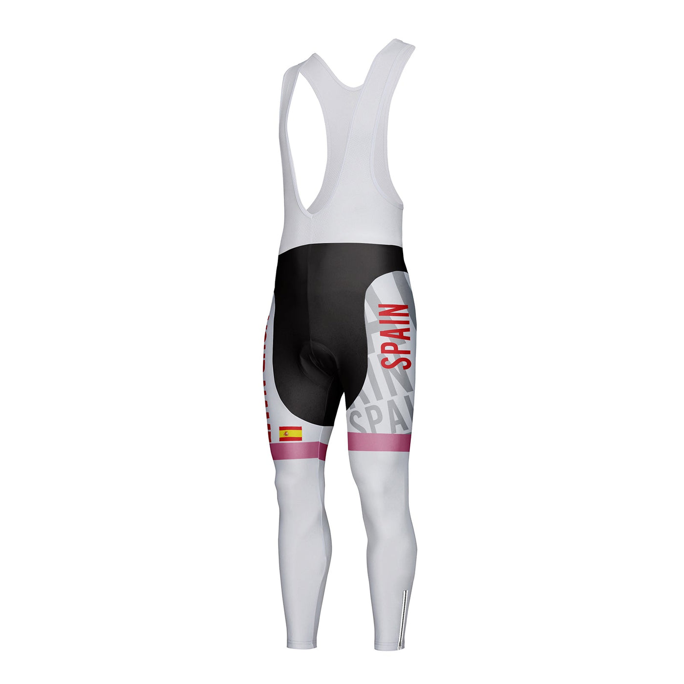 Customized Spain Unisex Thermal Fleece Cycling Bib Tights Long Pants
