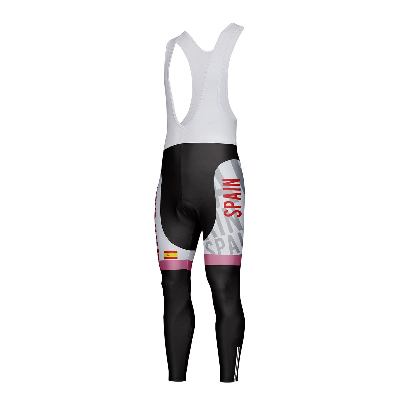 Customized Spain Unisex Thermal Fleece Cycling Bib Tights Long Pants