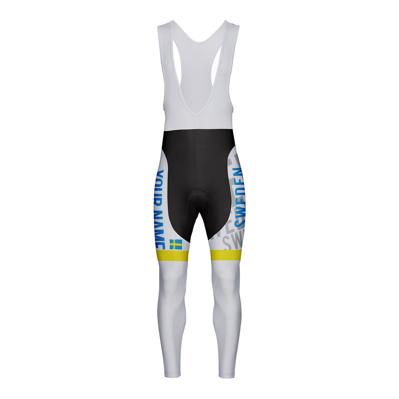 Customized Sweden Unisex Cycling Bib Tights Long Pants