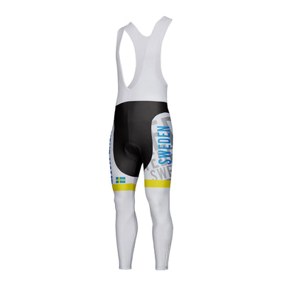 Customized Sweden Unisex Thermal Fleece Cycling Bib Tights Long Pants
