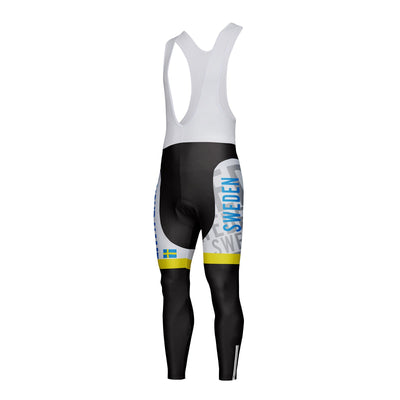 Customized Sweden Unisex Thermal Fleece Cycling Bib Tights Long Pants