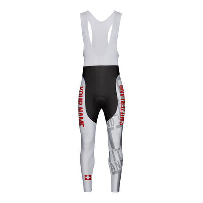 Customized Switzerland Unisex Cycling Bib Tights Long Pants