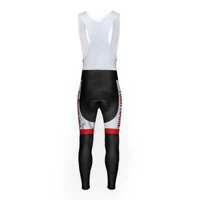 Customized Switzerland Unisex Thermal Fleece Cycling Bib Tights Long Pants