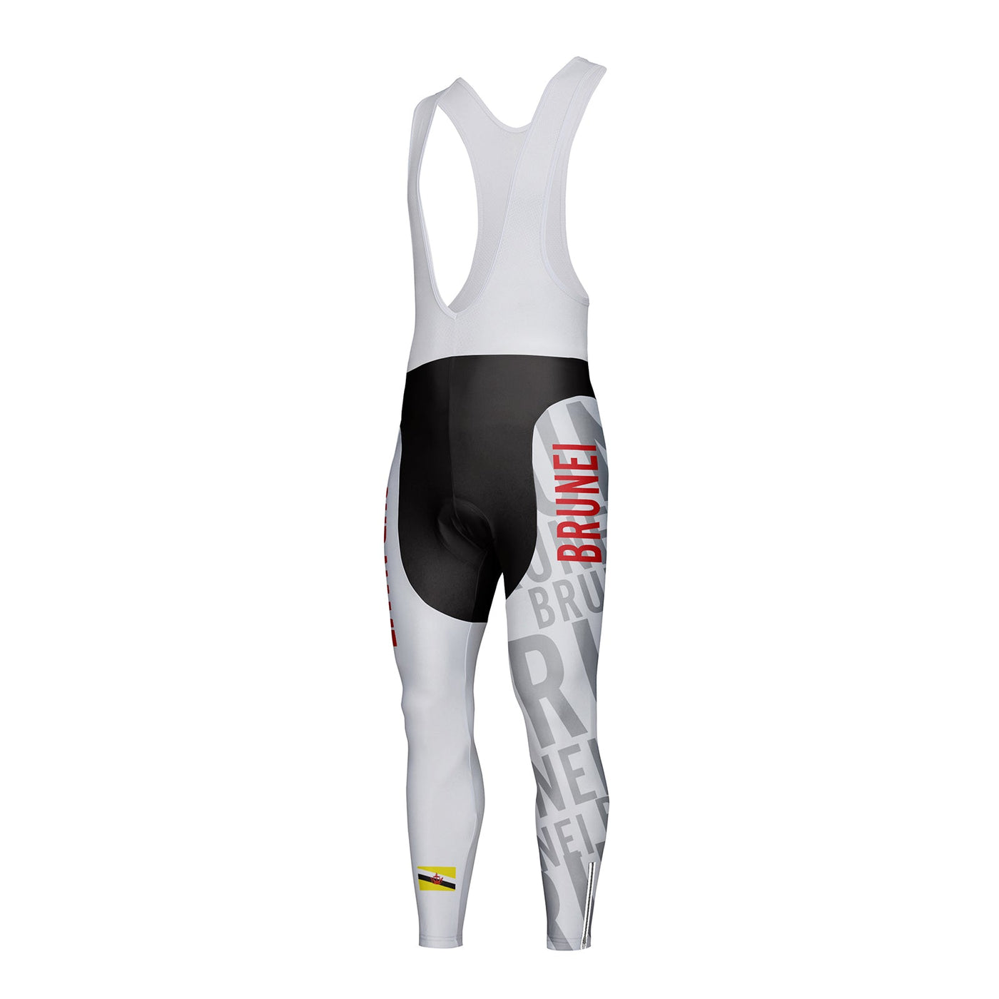 Customized Brunei Unisex Thermal Fleece Cycling Bib Tights Long Pants