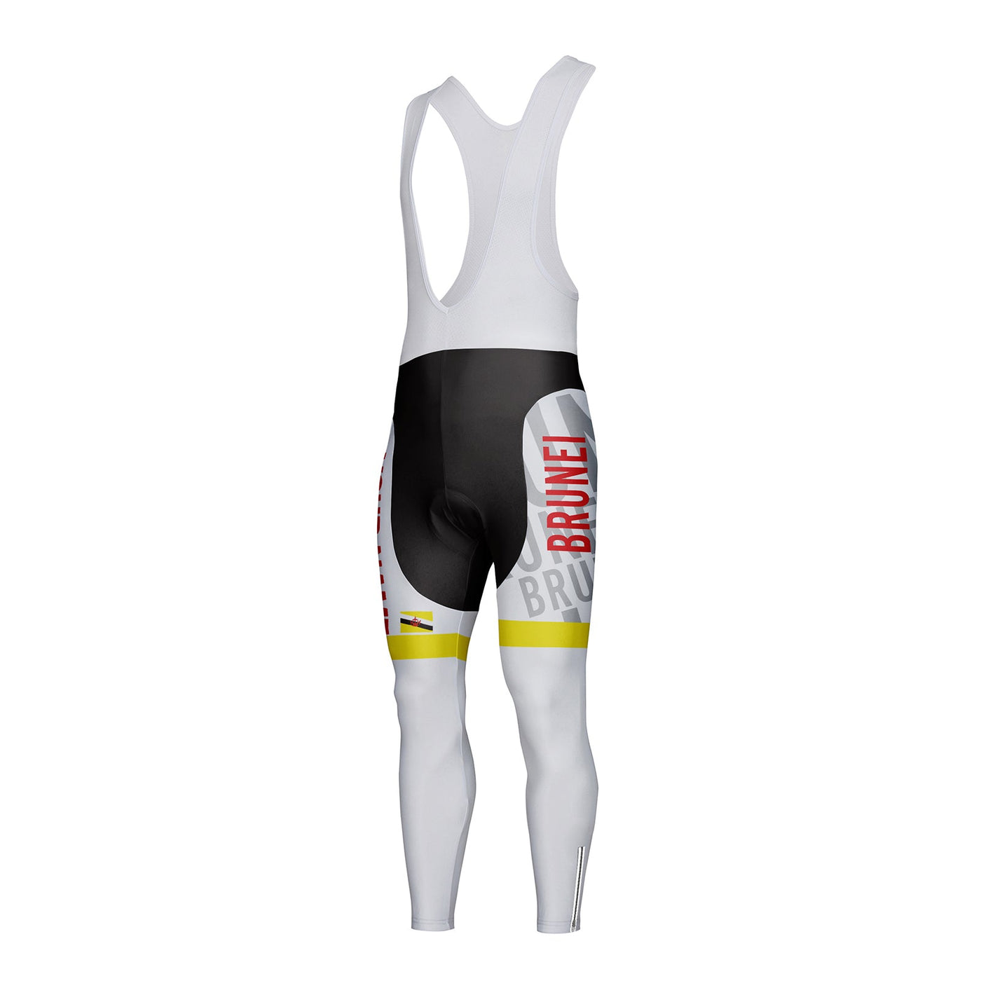 Customized Brunei Unisex Thermal Fleece Cycling Bib Tights Long Pants