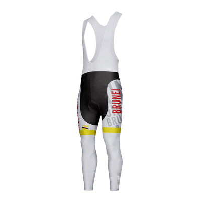 Customized Brunei Unisex Thermal Fleece Cycling Bib Tights Long Pants