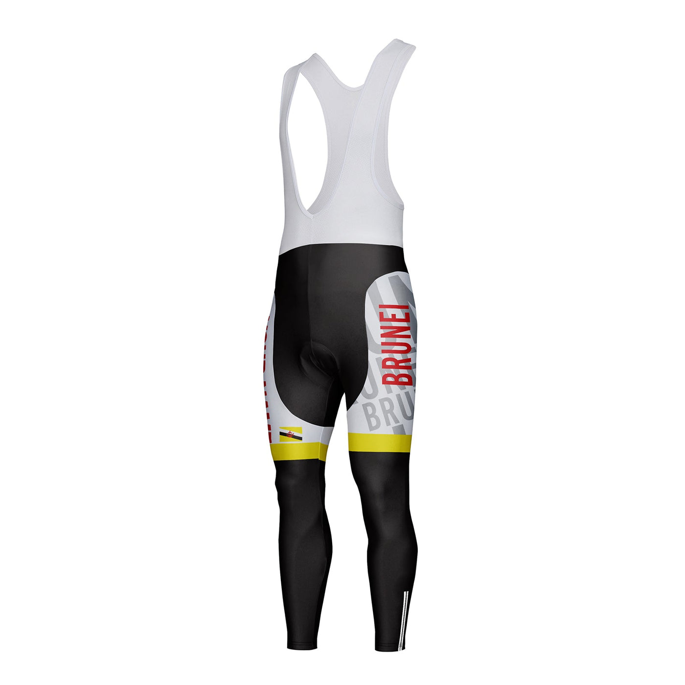 Customized Brunei Unisex Thermal Fleece Cycling Bib Tights Long Pants