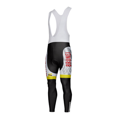 Customized Brunei Unisex Thermal Fleece Cycling Bib Tights Long Pants