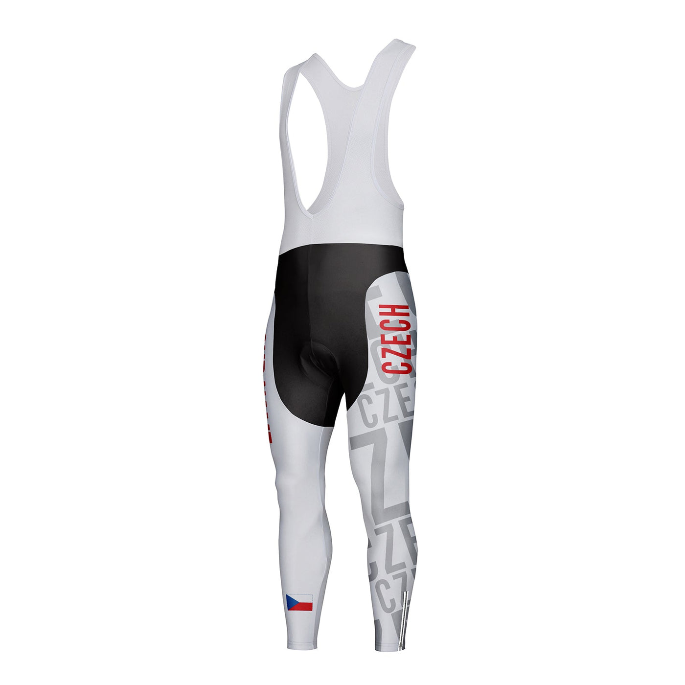 Customized Czech Unisex Thermal Fleece Cycling Bib Tights Long Pants