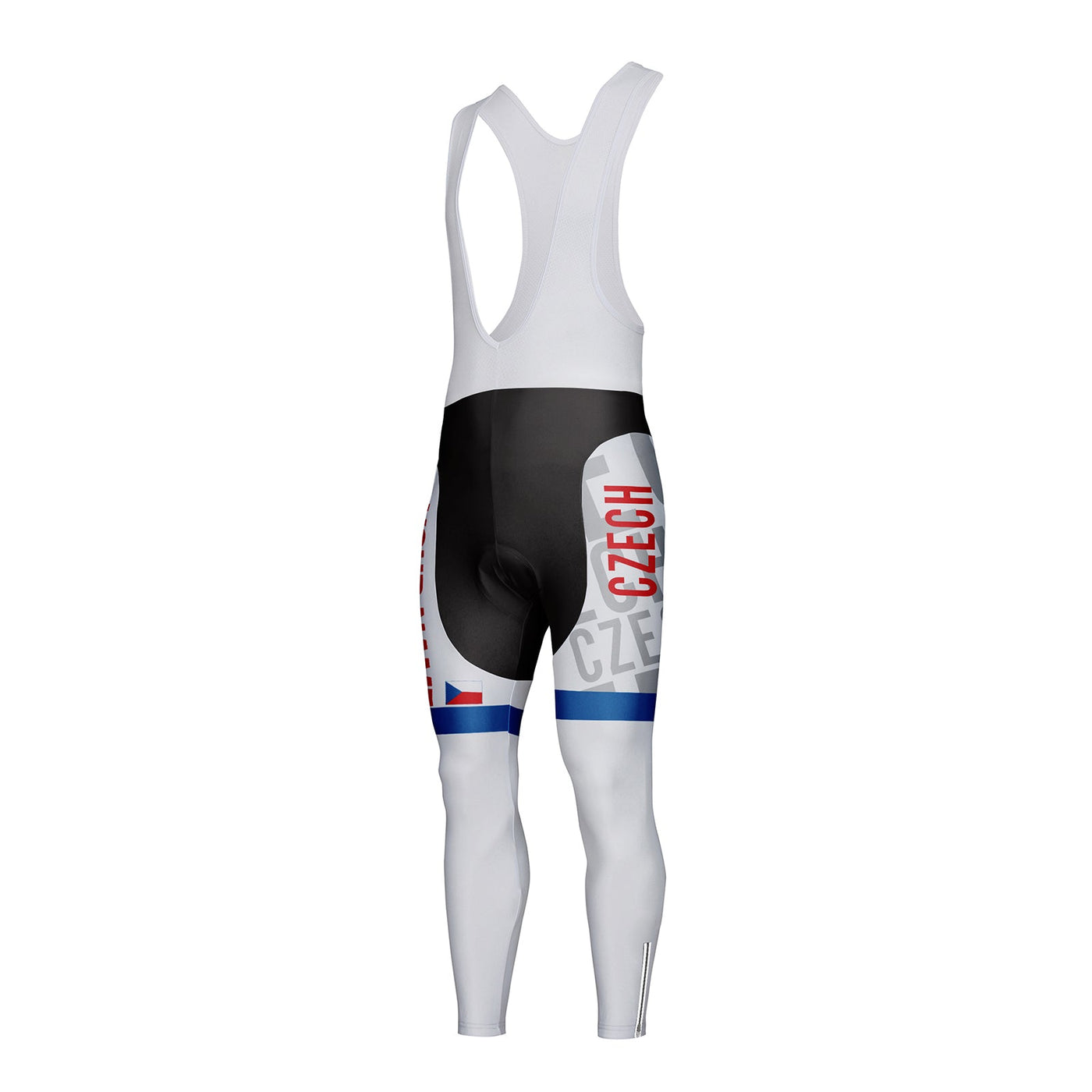 Customized Czech Unisex Thermal Fleece Cycling Bib Tights Long Pants