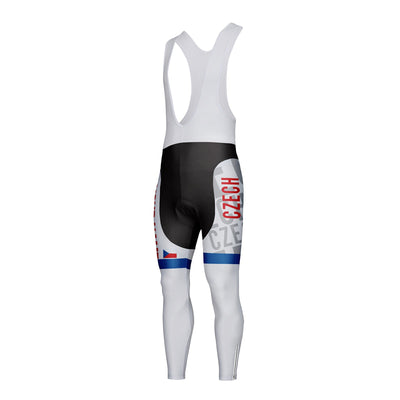Customized Czech Unisex Thermal Fleece Cycling Bib Tights Long Pants